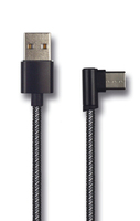 2GO USB Ladekabel "Deluxe"-schwarz-100cm f. USB Type C 3.1 (797007)
