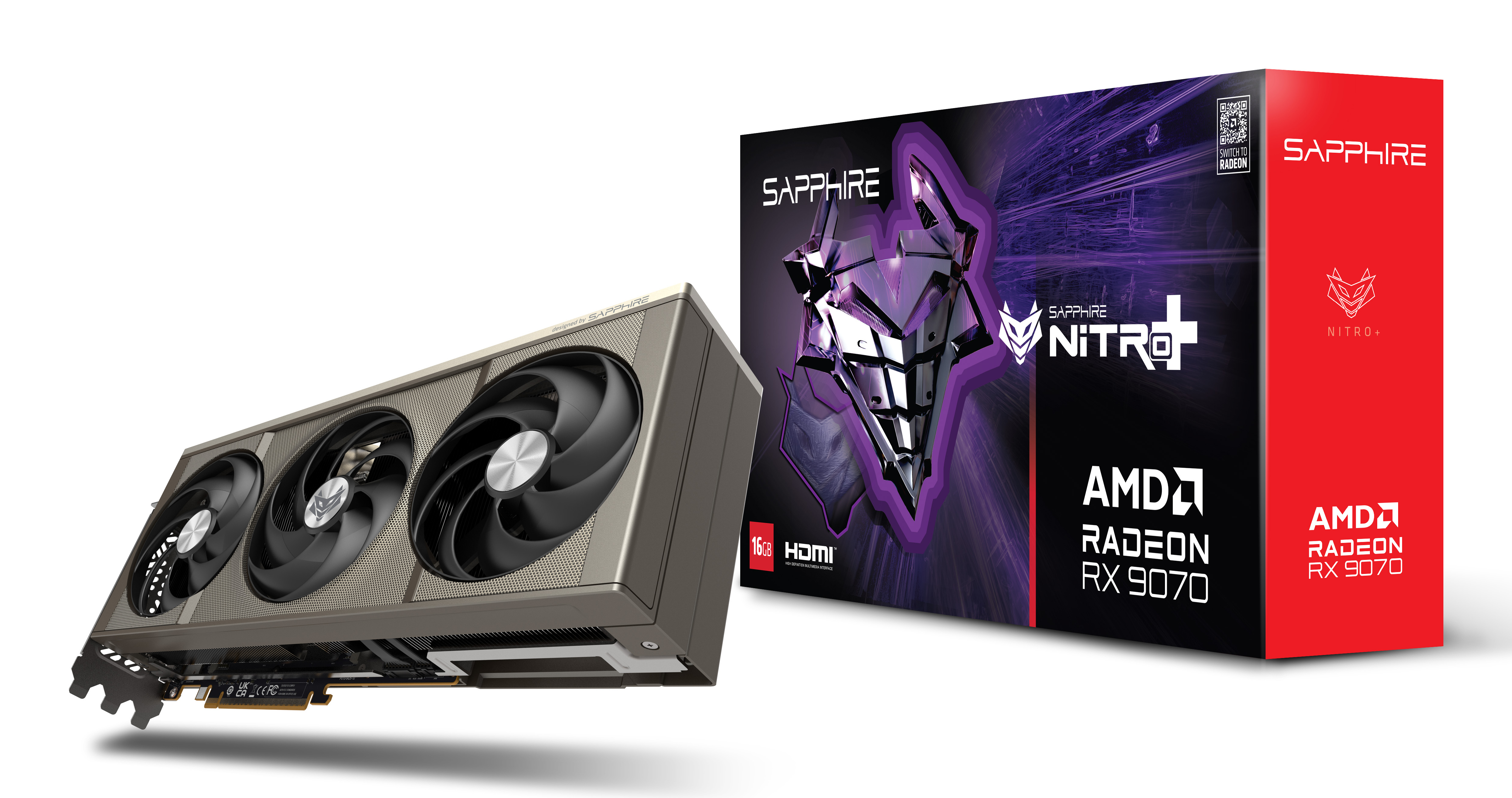 Sapphire Radeon RX9070 Nitro+ GAMING OC 16GBGDDR6 2xHDMI 2xD - Grafikkarte - 16.384 MB, Ansicht 2