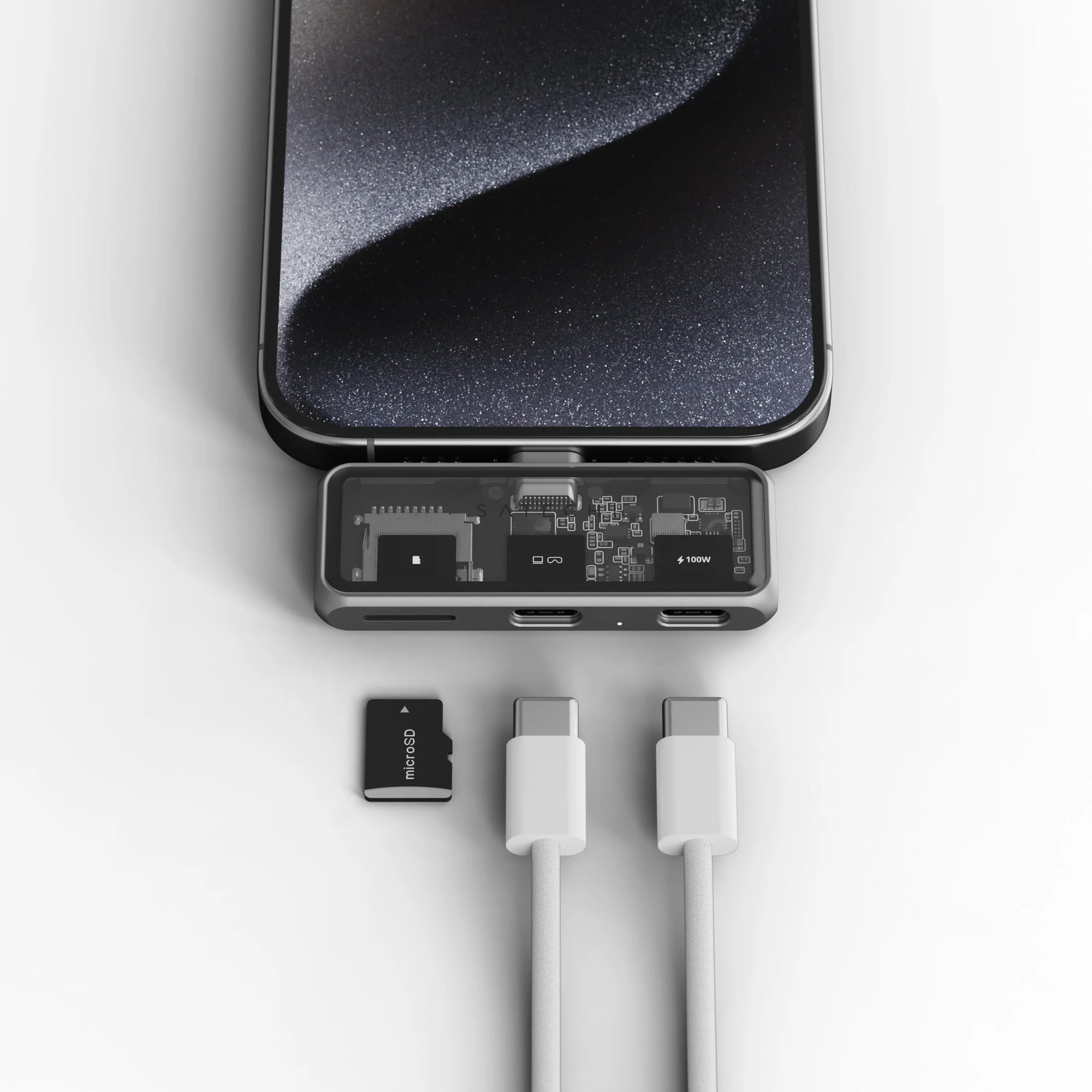 Satechi USB-C PD Mobile XR Hub & MicroSD Card Reader space grey, Ansicht 2