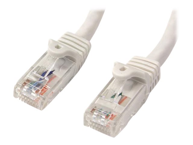 StarTech.com 2m CAT6 Ethernet Cable, 10 Gigabit Snagless RJ45 650MHz 100W PoE Patch Cord, CAT 6 10GbE UTP Network Cable w/Strain Relief, White, Wiring is UL Certified/TIA - Category 6 - 24AWG (N6PATC2MWH)