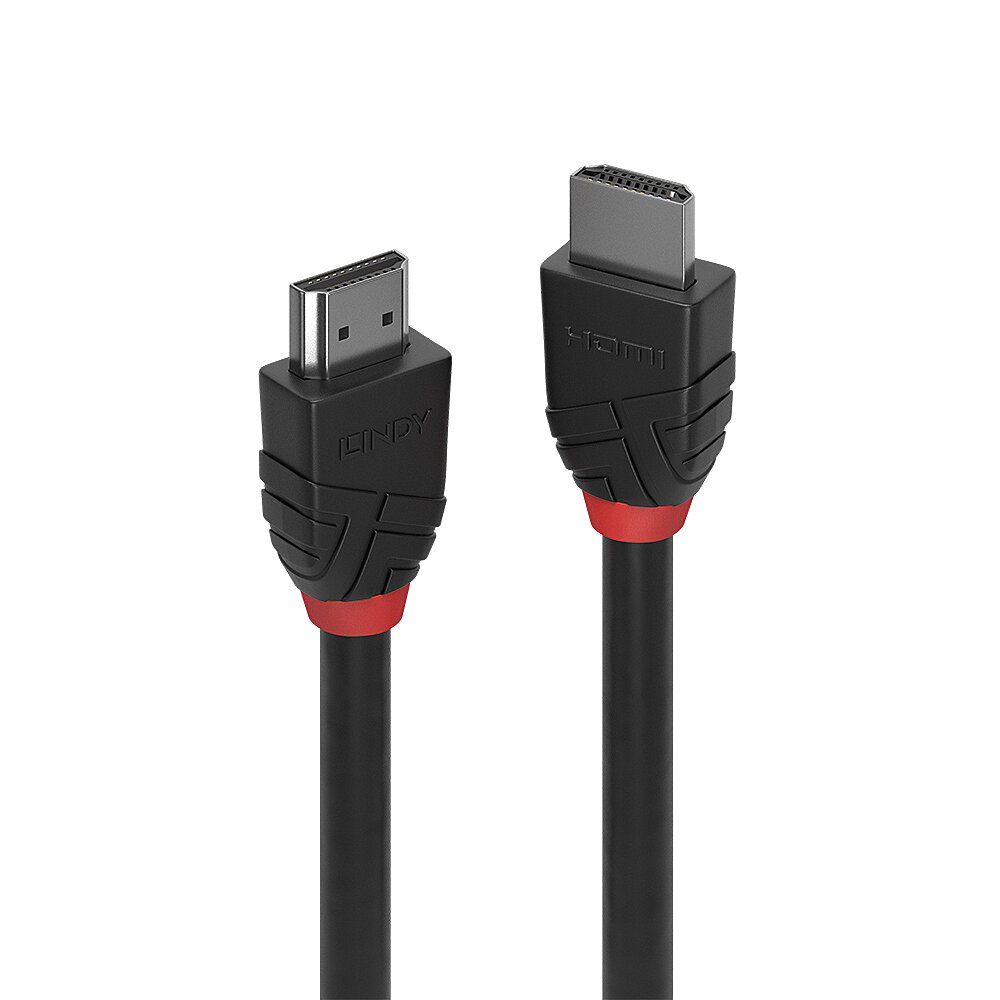 Lindy Black Line - Standard - HDMI-Kabel - HDMI männlich zu HDMI männlich - 15 m - Dreifachisolierung - Schwarz - rund, Ansicht 2