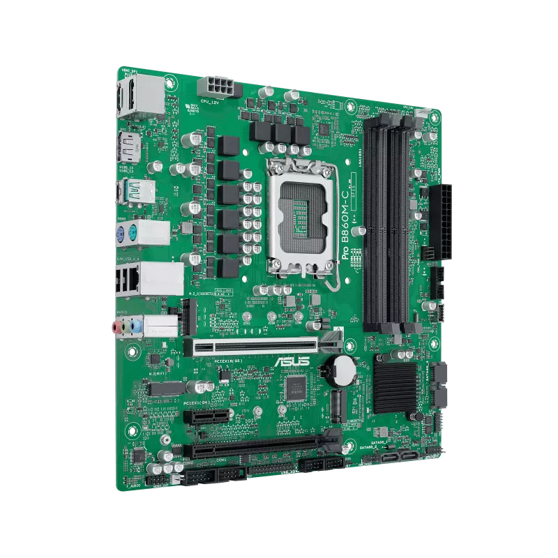 ASUS Pro B860M-C-CSM - Motherboard - micro ATX - LGA1851-Sockel - B860 Chipsatz... - Mainboard - Intel Sockel 1851, Ansicht 3