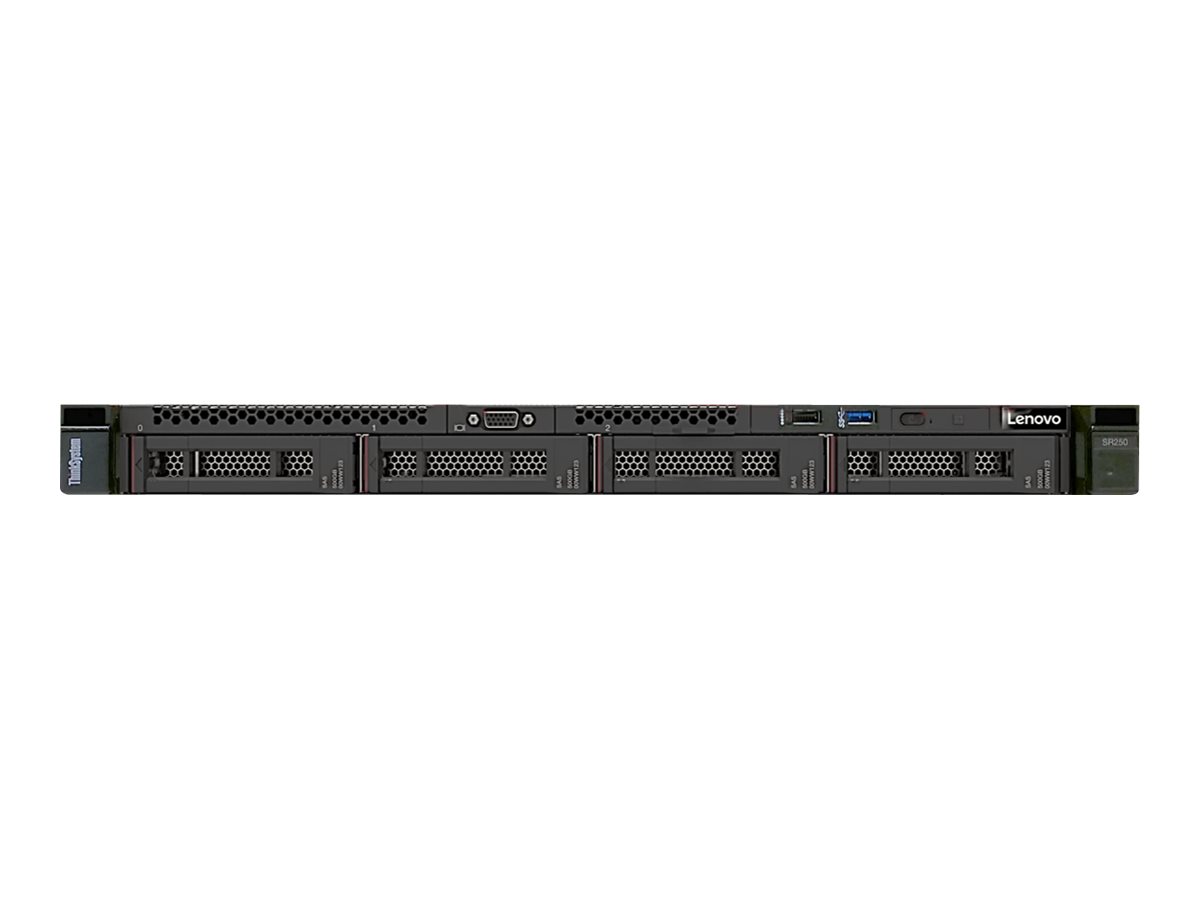 Lenovo ThinkSystem SR250 7Y51 - Server - Rack-Montage - 1U - 1-Weg - 1 x Xeon E-2176G  3.7 GHz - RAM 16 GB - SAS - Hot-Swap 8.9 cm (3.5)