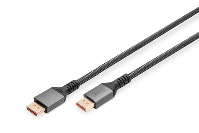 DIGITUS PREMIUM DisplayPort 2.1 connection cable M/M 1m 16K UHD 80G Aluminum - Kabel - Digital/Display/Video