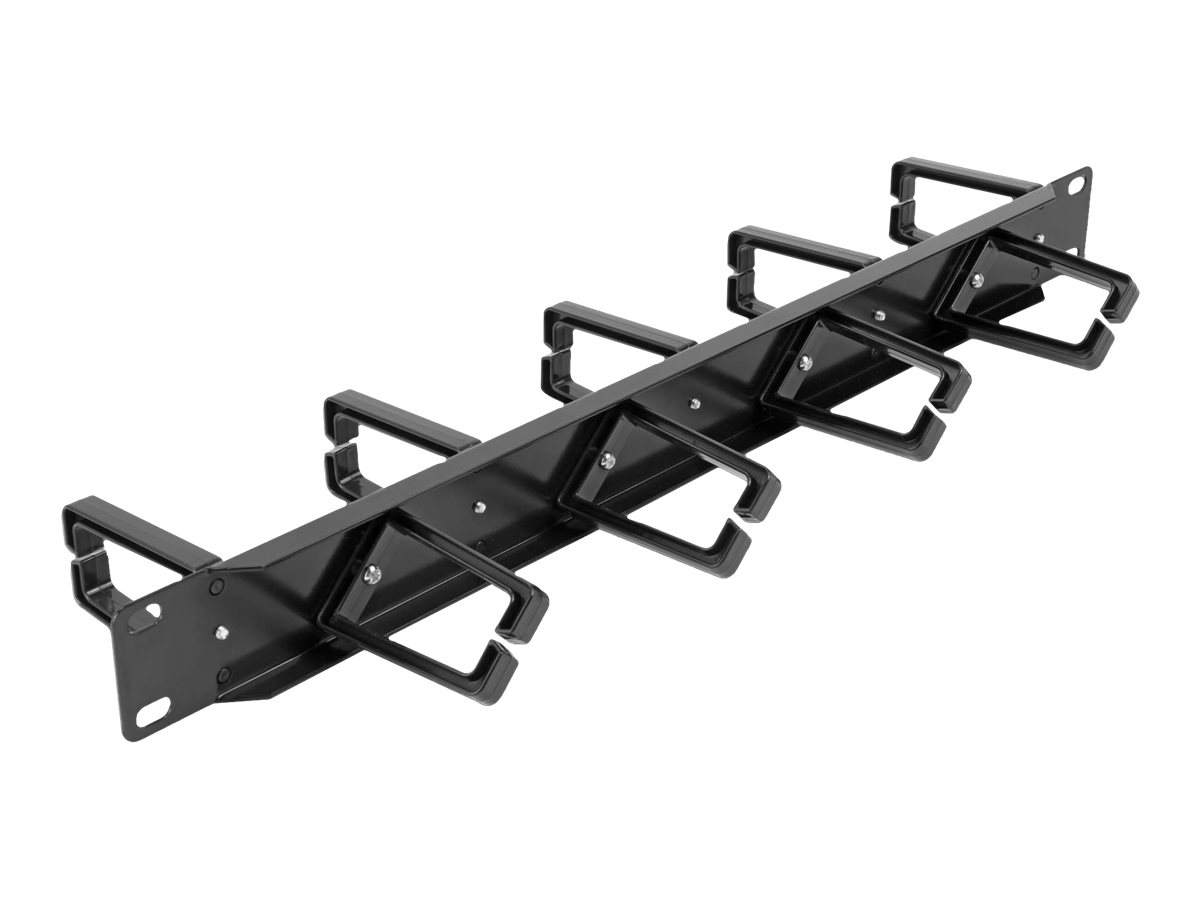 Delock Verlegetafel für Rack-Kabelmanagement - beidseitige Hakenanordnung mit 9 Haken (5 x vertikal 4 x 45° geneigt)