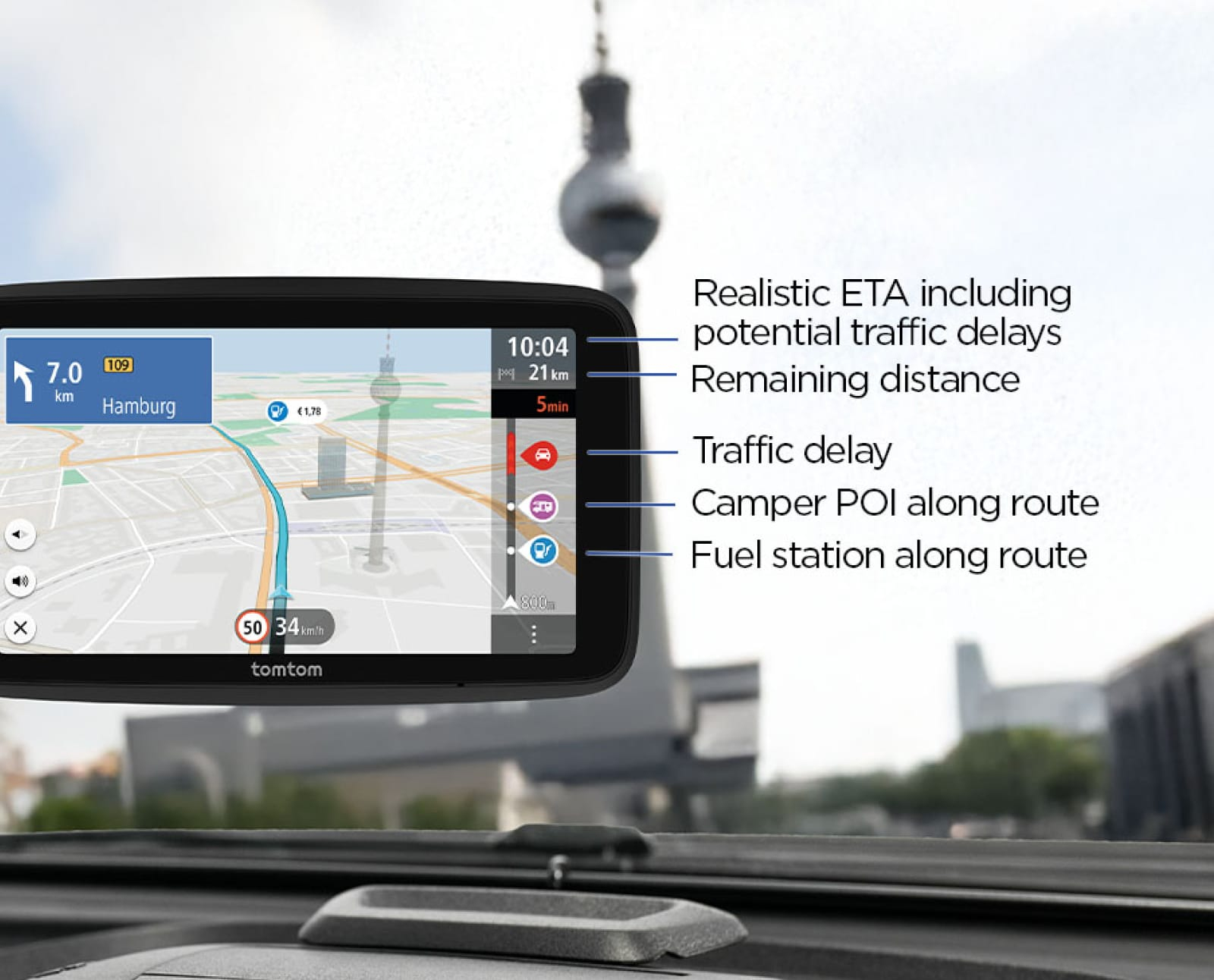 TomTom GO Camper Tour - 2. Generation - GPS-Navigationsgerät, Ansicht 4