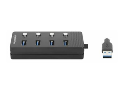 Manhattan Hub - 4 x USB 3.2 Gen 1 - Desktop, Ansicht 3
