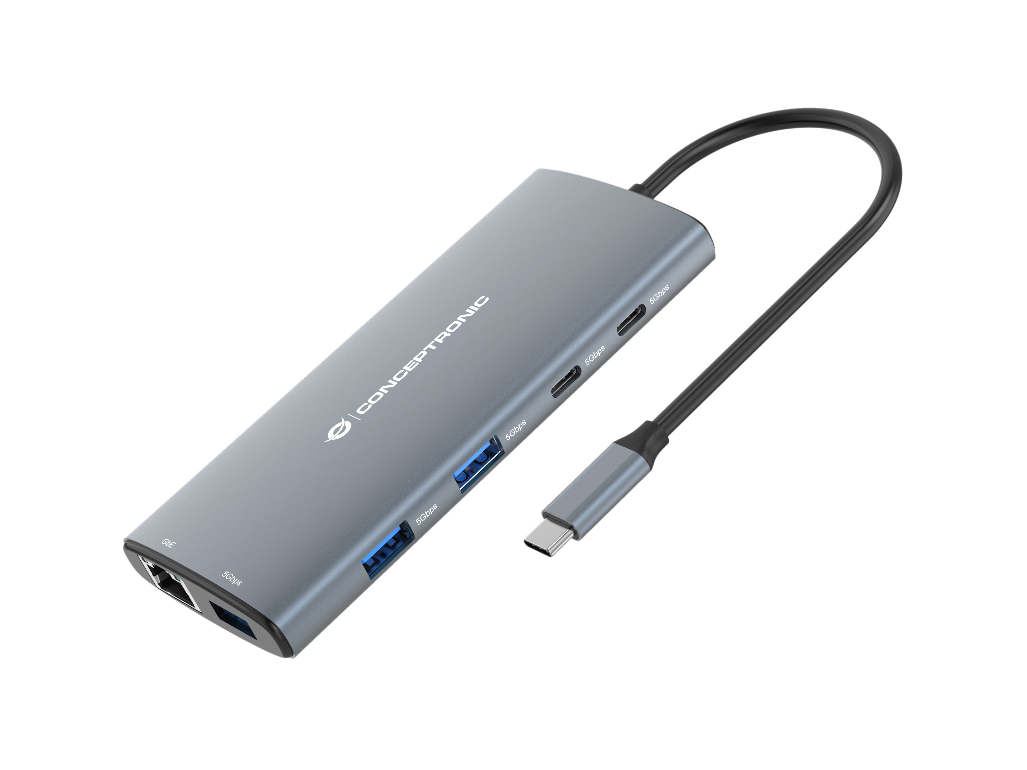 Conceptronic Dock USB-C->HDMI 2xUSB-C 100WPD+ 20cm gr, Ansicht 2