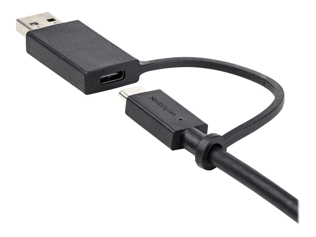 StarTech.com StarTech 1m USB-C Kabel mit USB-A Adapter Dongle - Hybrid 2-in-1 USB-C Kabel mit USB-A - USB-C auf USB-C (10Gbit/s - 100W PD)