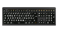 Logickeyboard LKB-LPWB-A2M-DE - Volle Größe (100%) - Kabelgebunden - USB - Scherenschalter - QWERTZ - Schwarz