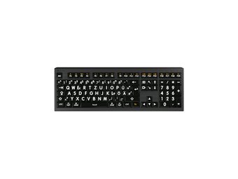 Logickeyboard LKB-LPWB-A2M-DE - Volle Größe (100%) - Kabelgebunden - USB - Scherenschalter - QWERTZ - Schwarz