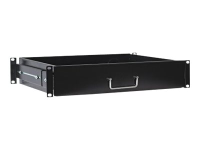 Intellinet 19 Drawer Shelf 2U Shelf Depth 350mm Max 30kg Black Three Year Warranty - Rack Storage Drawer - Schwarz RAL 9005 - 2U - 48.3 cm (19)