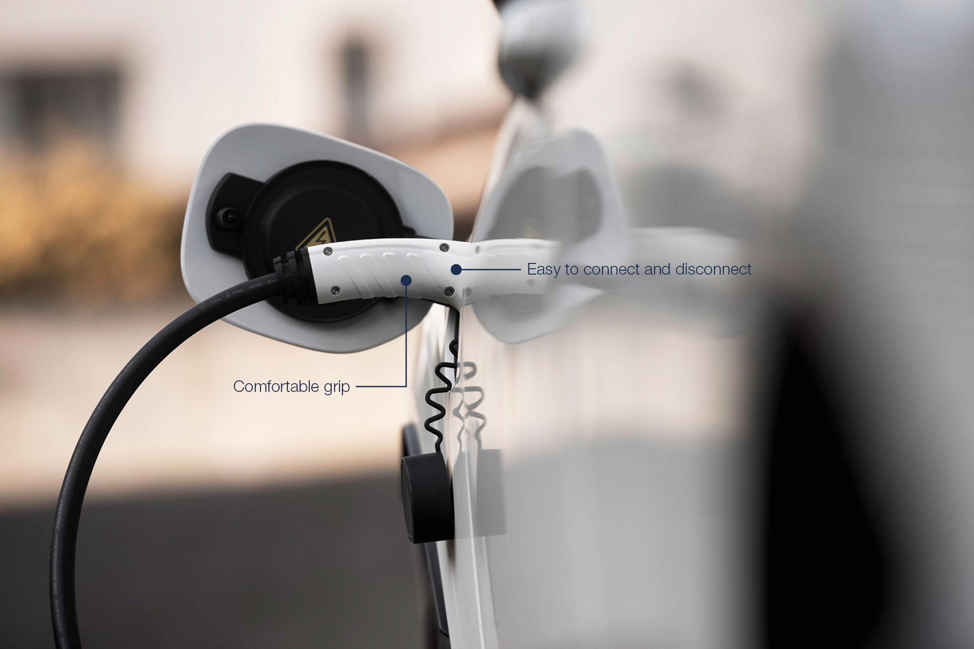 DIGITUS KFZ-Ladekabel für Elektroautos & PHEV  5 m  Typ 2 auf Typ 2  Mode 3 - 1-Phasig  32 A  7,4 kW  Schwarz, Ansicht 2
