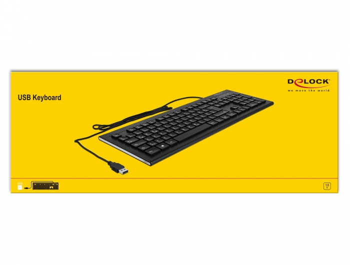 Delock Tastatur - USB - Schwarz - TL: Deutsch, QWERTZ, Ansicht 4