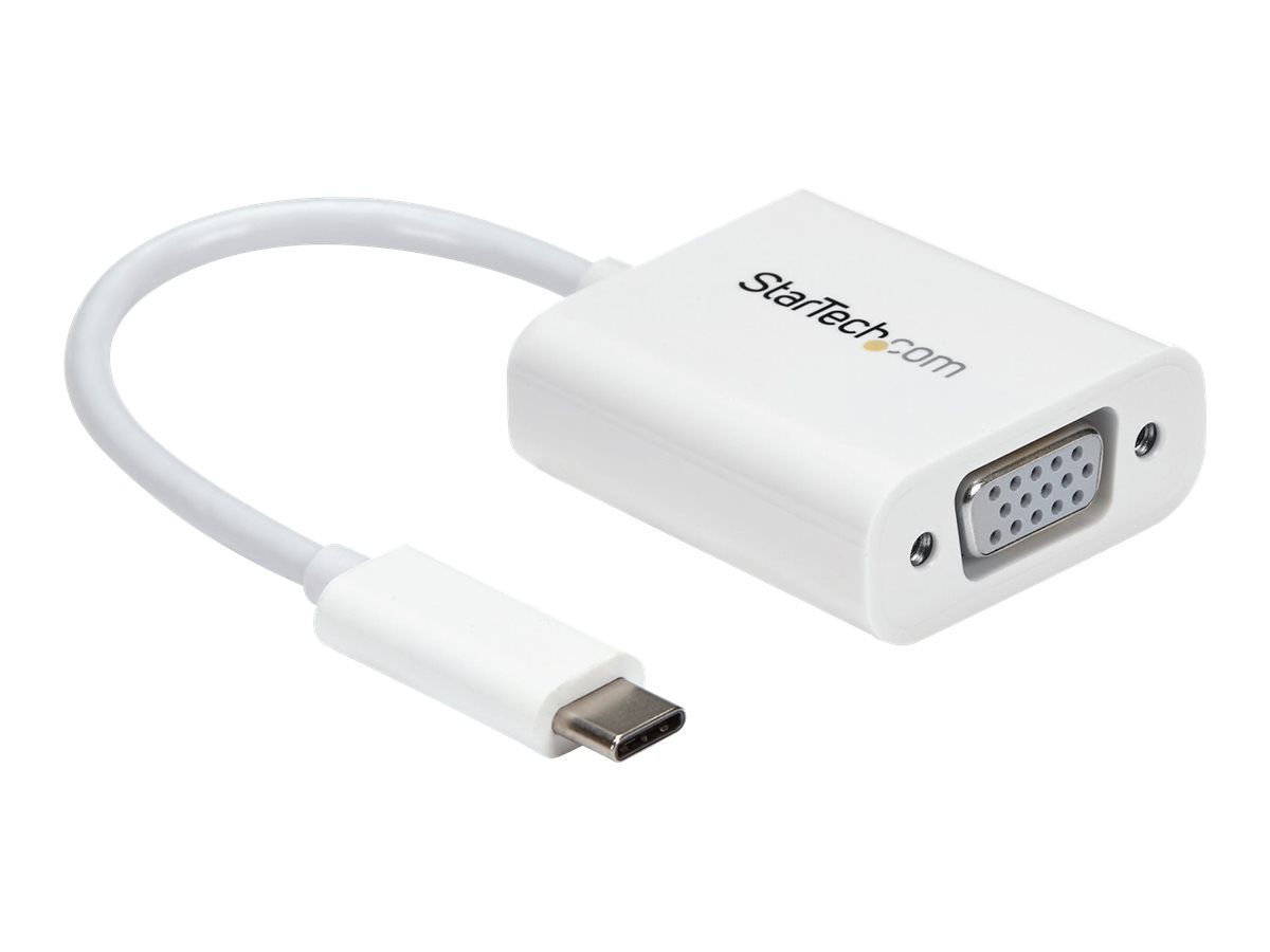 StarTech.com StarTech USB-C auf VGA Adapter - USB Typ-C zu VGA Video Konverter - Weiß - USB/VGA-Adapter - USB-C (M)