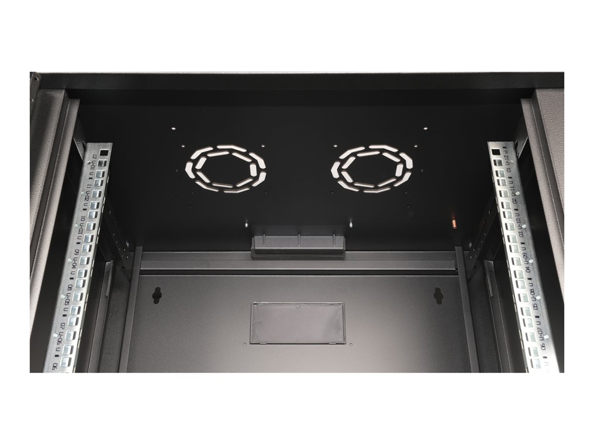 ROLINE 19 Zoll Wandgehäuse Pro 12 HE 600x450 BxT schwarz - Wandgehäuse, Ansicht 3
