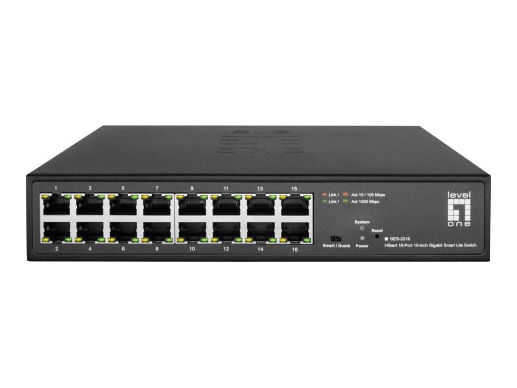 LevelOne Hilbert GES-2216 - Switch - 10" - Smart