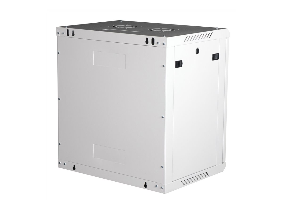 ROLINE Basic Plus - Gehäuse Netzwerkschrank - 600x450 BxT - geeignet für Wandmontage - RAL 7035, Hellgrau - 12U - 19, Ansicht 3