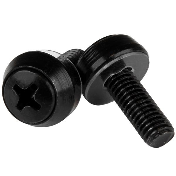 StarTech.com M6 x 12mm - Montageschrauben - 100er Pack - M6 Schrauben für Server Rack und Serverschrank, Ansicht 2