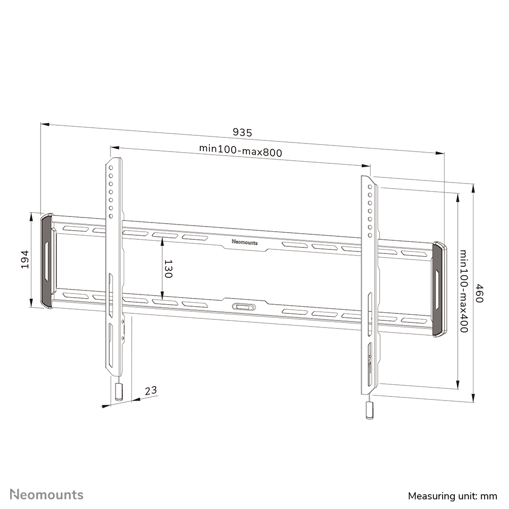 Neomounts by Newstar WL30-550BL18 - Befestigungskit (Wandplatte, Adapter für Halterung), Ansicht 2