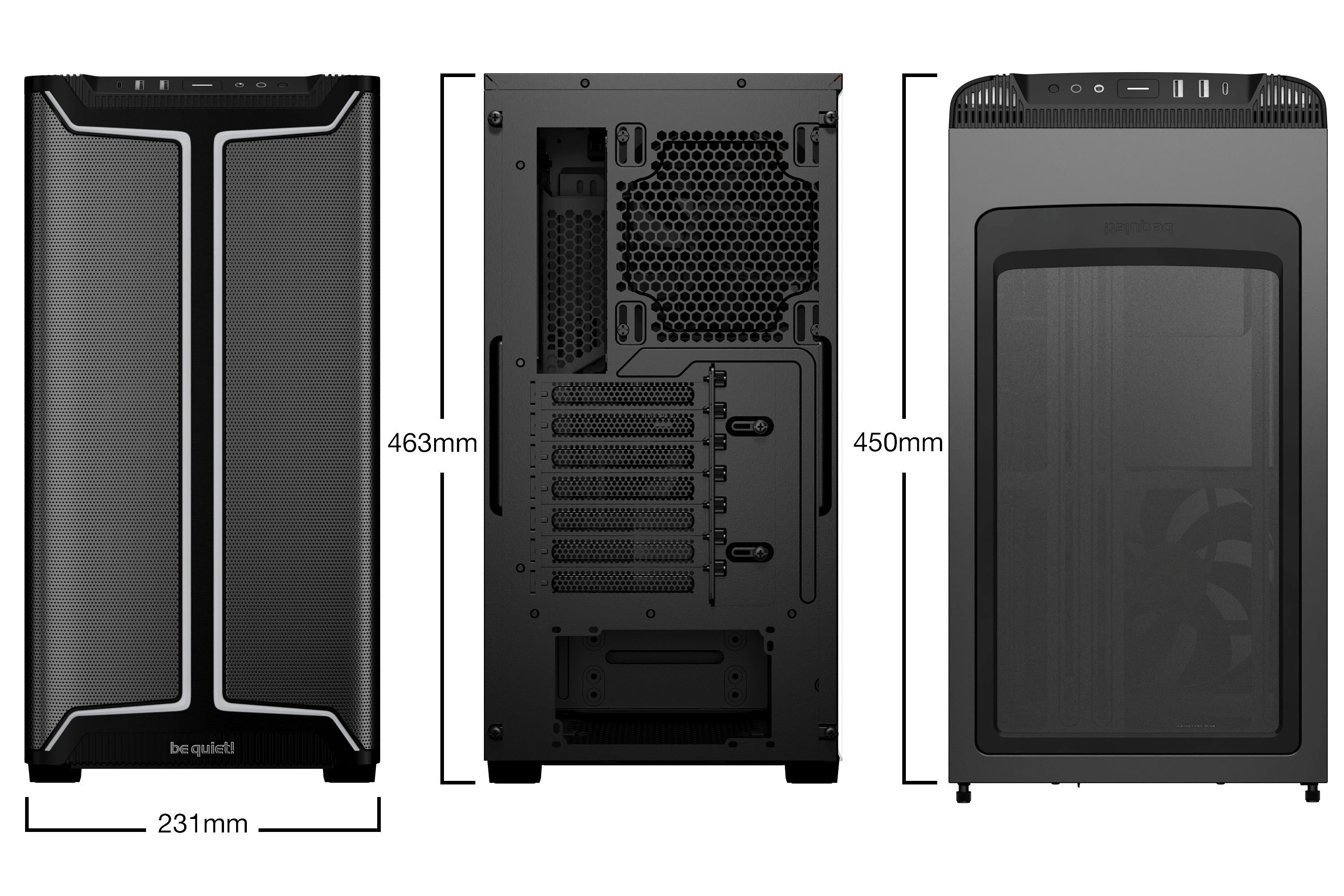 Be Quiet! PURE BASE 501 DX Black (schwarz), Ansicht 3