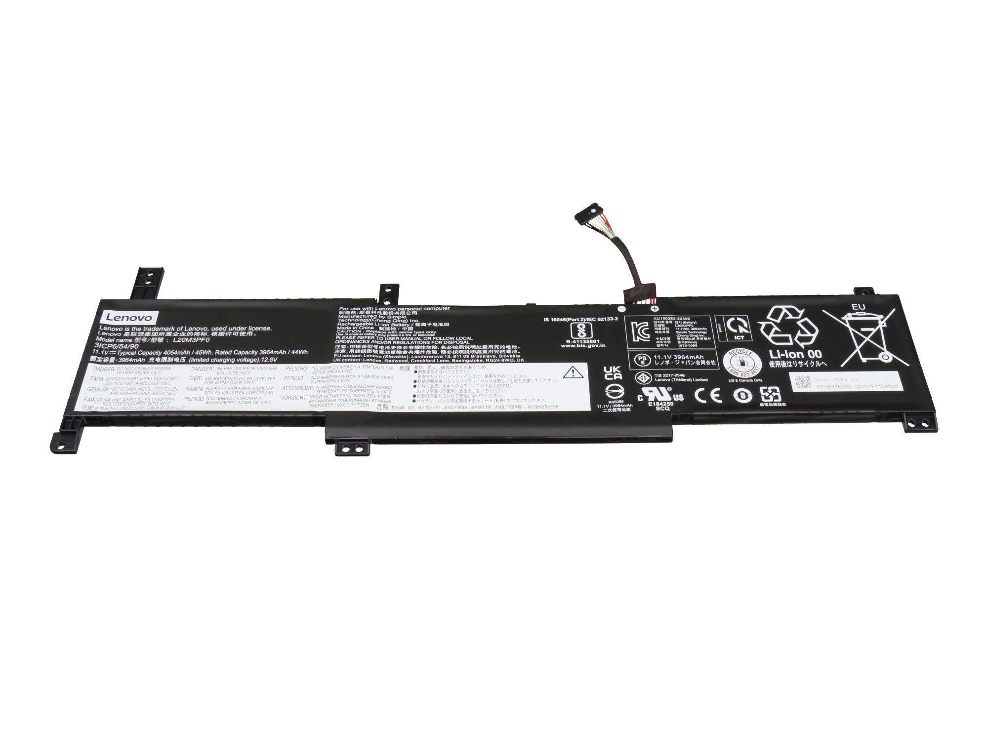 Lenovo Laptop-Batterie - Lithium-Ionen - 3 Zellen, Ansicht 2