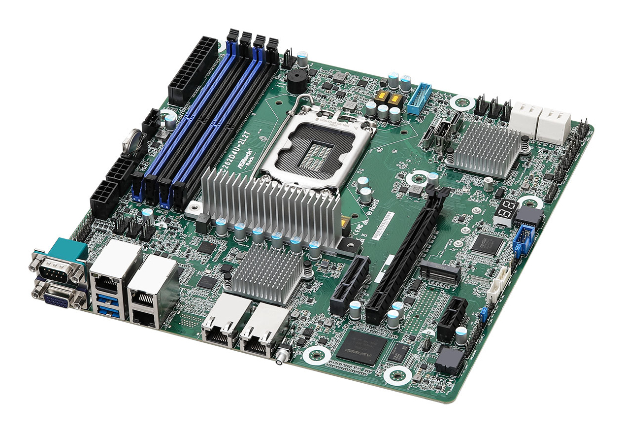 ASRock Rack EC262D4U-2L2T - Motherboard - micro ATX - LGA1700-Sockel - C262 Chipsatz, Ansicht 2