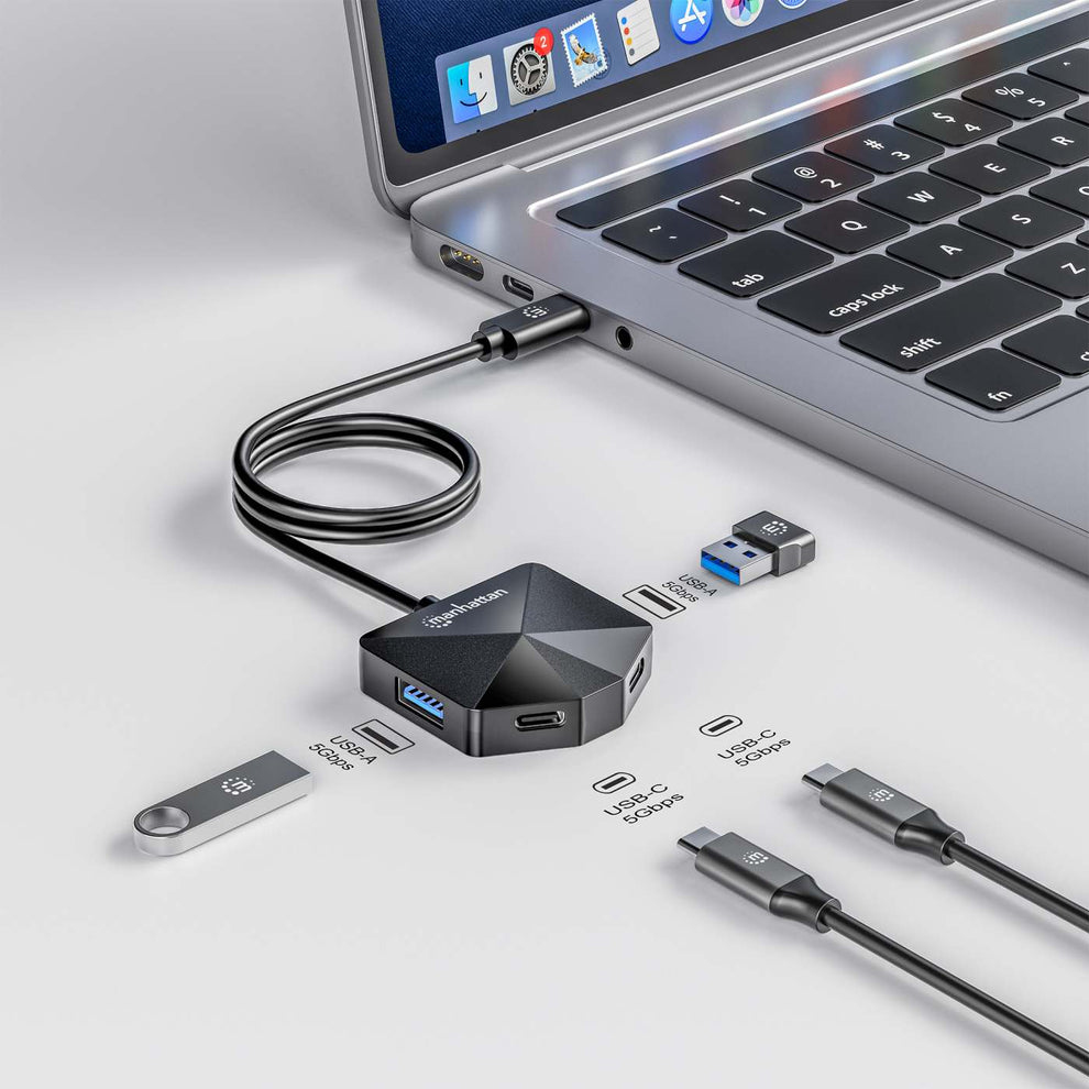 Manhattan Hub - combo - 2 x USB-C 3.2 Gen 1 + 2 x USB 3.2 Gen 1, Ansicht 2