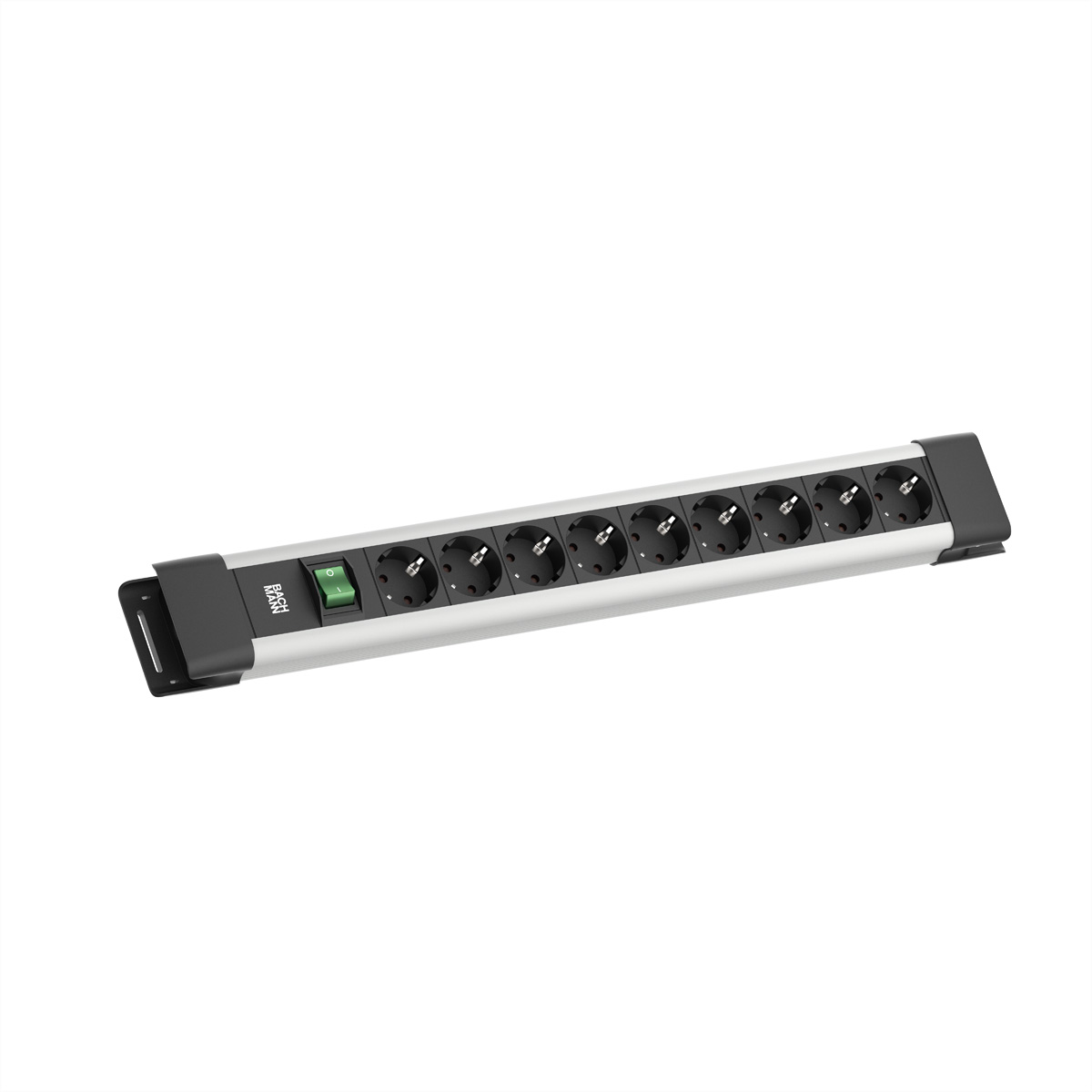 Bachmann Steckdosenleiste Connectus 9xCEE7/3 1xSchalter 2.0m CEE7/7 Grau, Ansicht 2