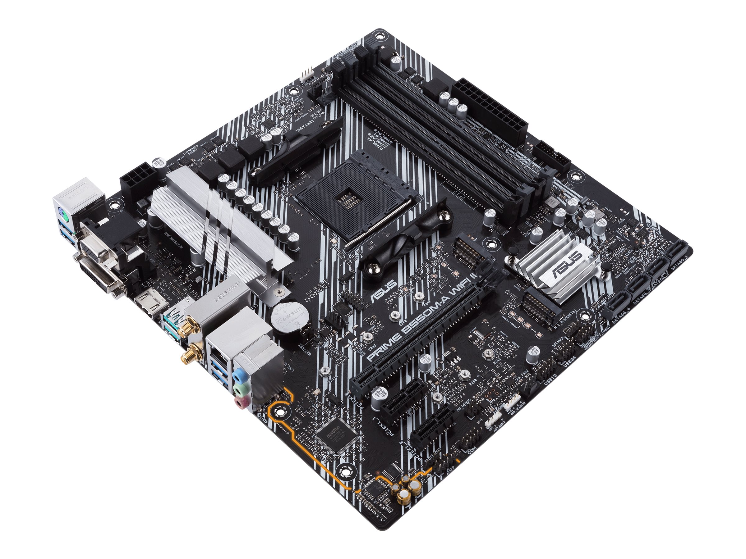ASUS PRIME B550M-A WIFI II - Motherboard - micro ATX - Socket AM4 - AMD B550 Chipsatz - USB 3.2 Gen 1 USB 3.2 Gen 2 - Gigabit LAN Wi-Fi 6 Bluetooth - Onboard-Grafik (CPU erforderlich)
