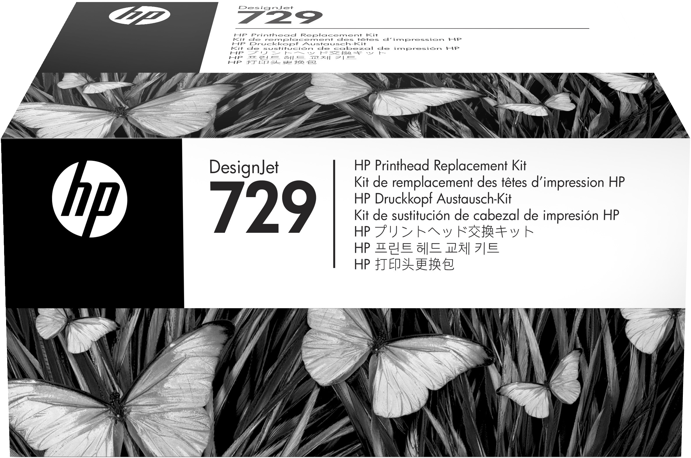 HP 729 DesignJet Druckkopfersatzkit, HP DesignJet T730 Printer, HP DesignJet T830 Multifunction Printer, Tintenstrahl, Mattschwarz, Cyan, Magenta, Gelb, F9J81A, Singapur, 260,4 mm