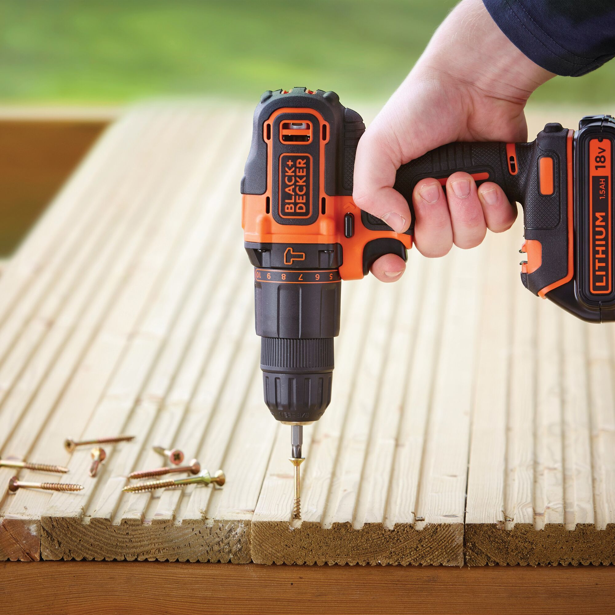Black & Decker BDCHD18K - Handbohrmaschine - 1 cm - 1400 RPM - 2,5 cm - 1 cm - 360 RPM, Ansicht 4