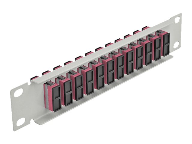 Delock Patch Panel - SC Duplex MM X 12 - Grau - 1U - 25.4 cm (10)