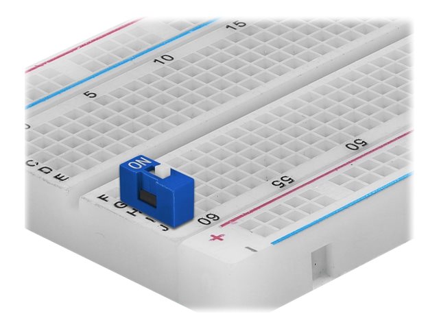 Delock DIP sliding switch 1-digit 2.54 mm pitch THT vertical - DIP-Schalter - Blau (Packung mit 5)