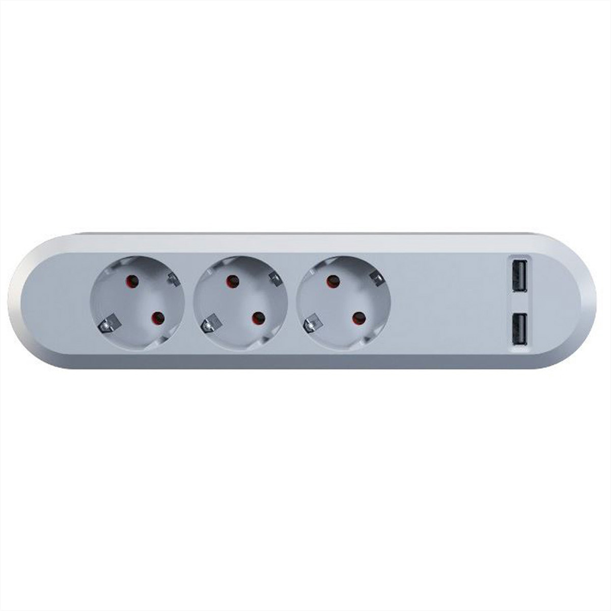 Bachmann SMART - Steckdosenleiste - Wechselstrom 230 V - Ausgangsanschlüsse: 3 (2 x USB, 3 x Stromversorgung), Ansicht 2