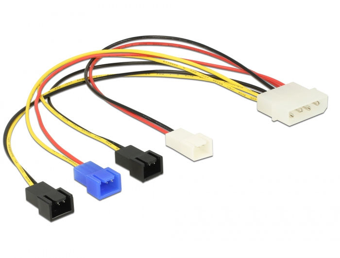 Delock 85516, 0,2 m, Molex (4-pin), Männlich, Männlich, Gerade, Gerade