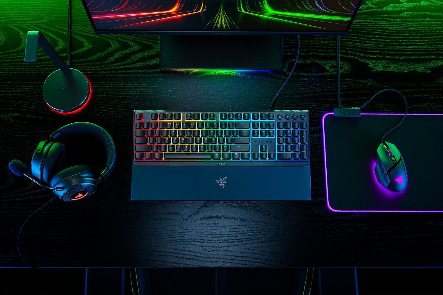 Razer Ornata V3 - Tastatur - flaches Profil - hintergrundbeleuchtet - TL: Deutsch, QWERTZ, Ansicht 2