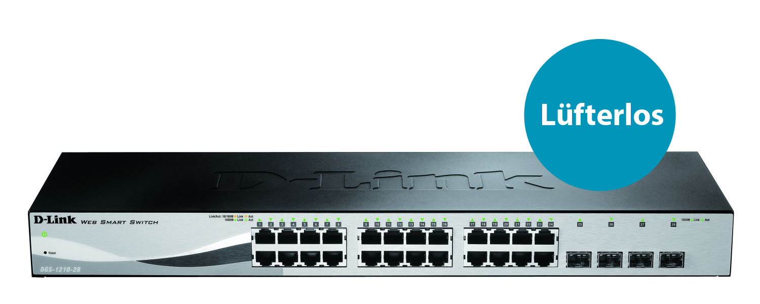 D-Link Switch DGS-1210-28 28 Port - Switch - Glasfaser (LWL), Ansicht 2