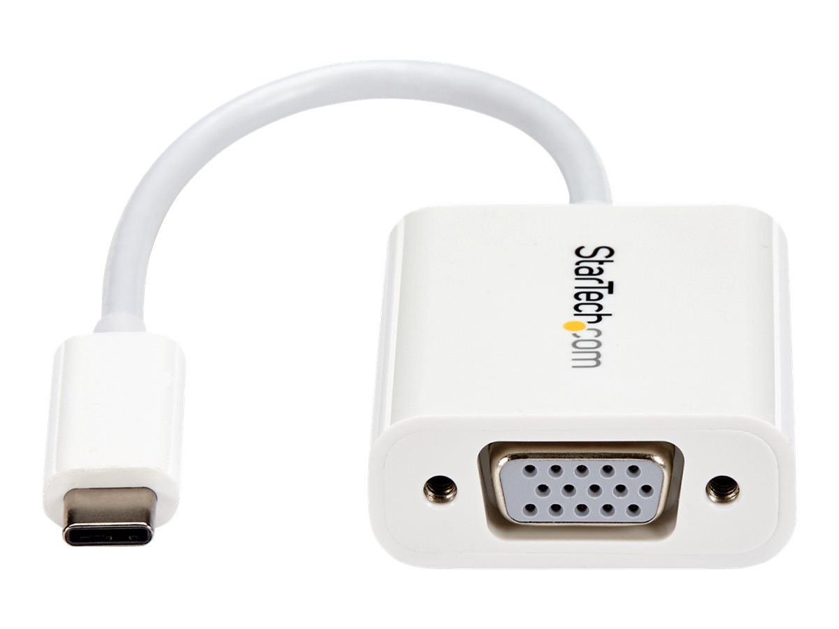 StarTech.com StarTech USB-C auf VGA Adapter - USB Typ-C zu VGA Video Konverter - Weiß - USB/VGA-Adapter - USB-C (M)