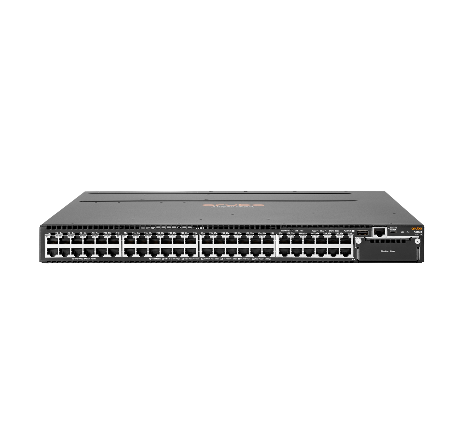 HPE Aruba Networking Aruba 3810M 48G 1-slot, Managed, L3, Gigabit Ethernet (10/100/1000), Vollduplex, Rack-Einbau, 1U