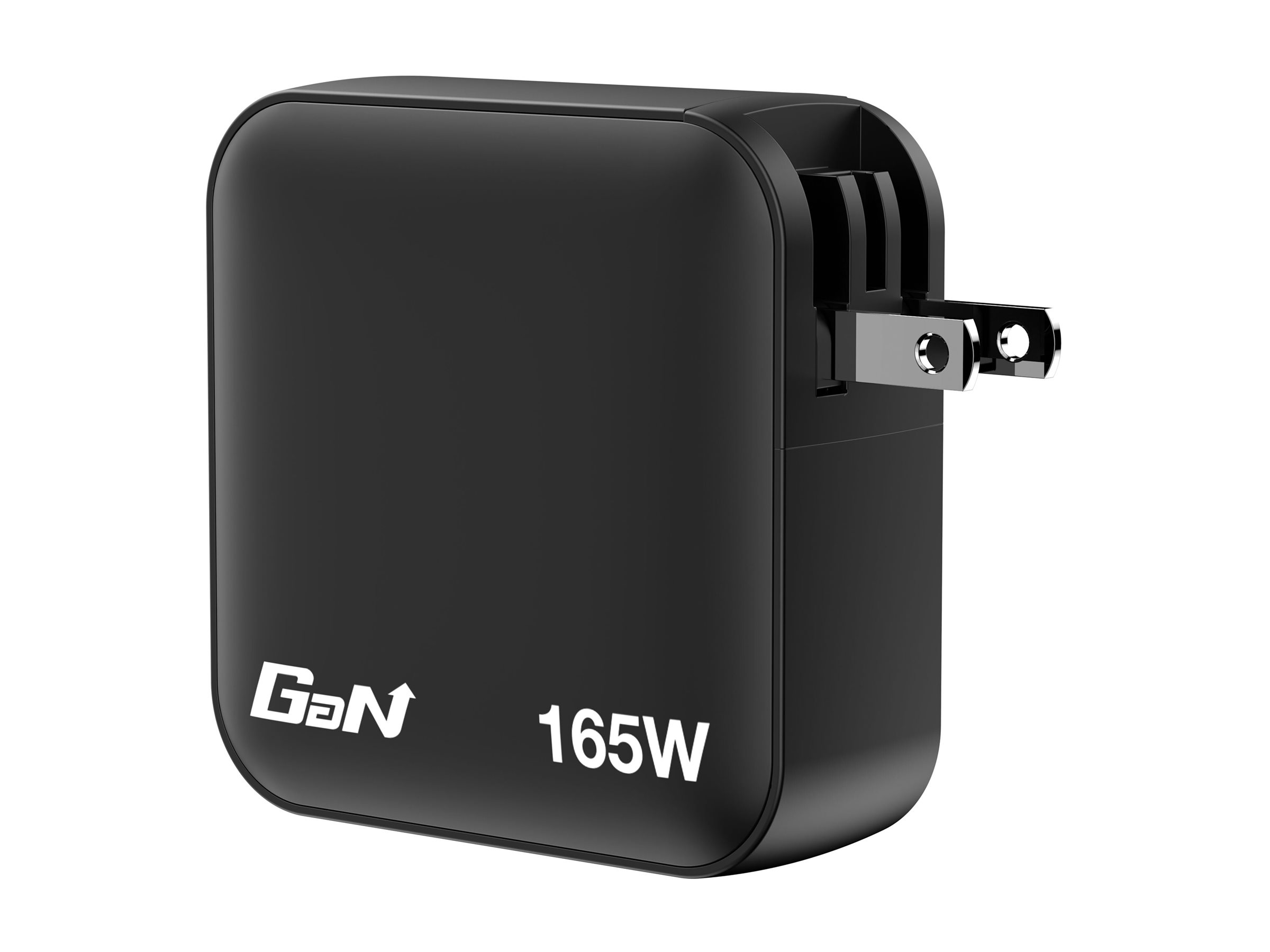 Verbatim Netzteil - GaN - 165 Watt - 5 A - PD 3.0, PD/PPS, QC 4.0 - 4 Ausgabeanschlussstellen (3 x USB-C, USB), Ansicht 3