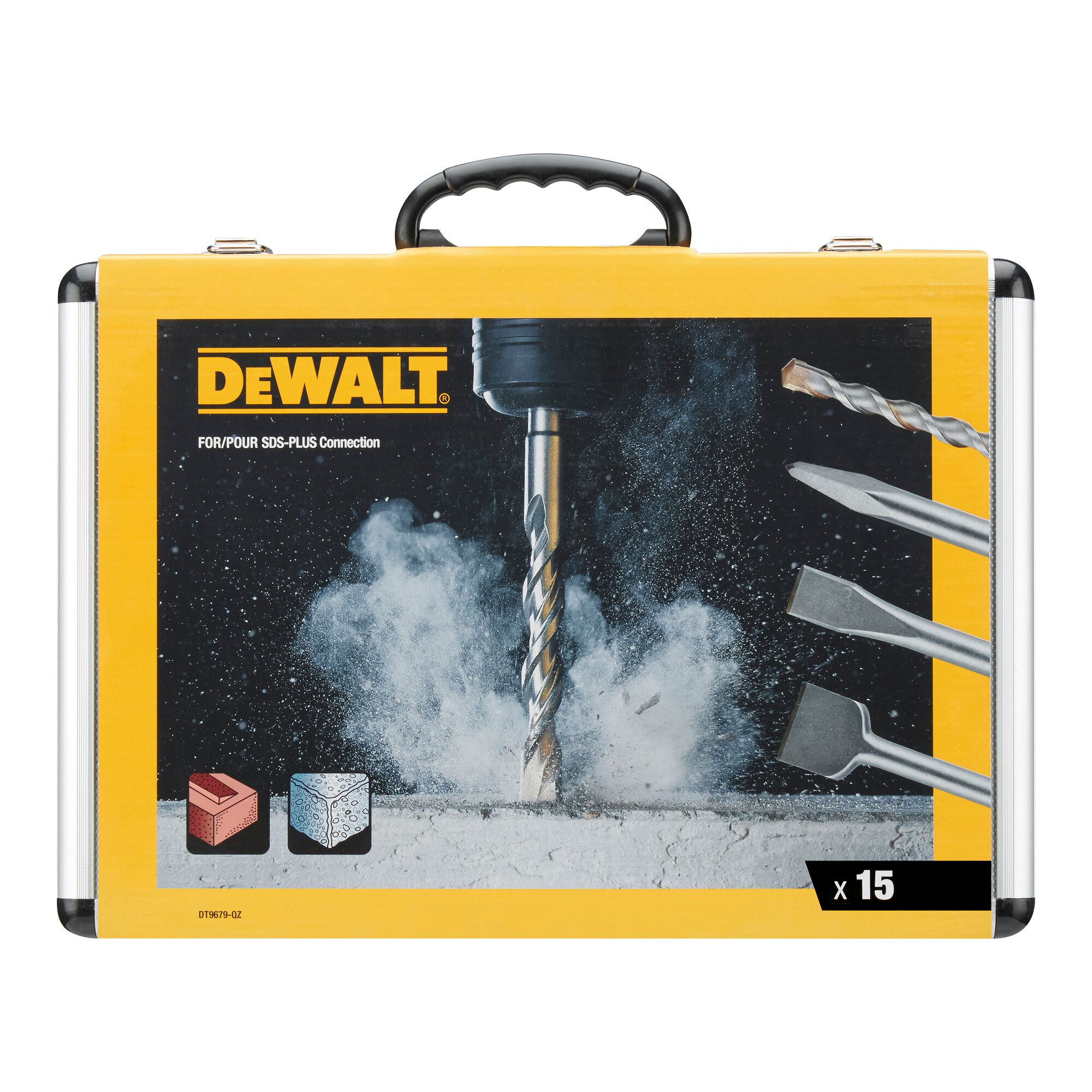 DeWalt DT9679 SDS-plus Bohrer-/Meißel-Zubehörset inkl. Koffer, 15-tlg., Ansicht 3