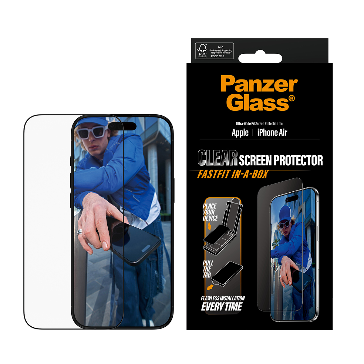 PanzerGlass Displayschutz Ultra Wide Fastfit iPhone Air, Ansicht 3