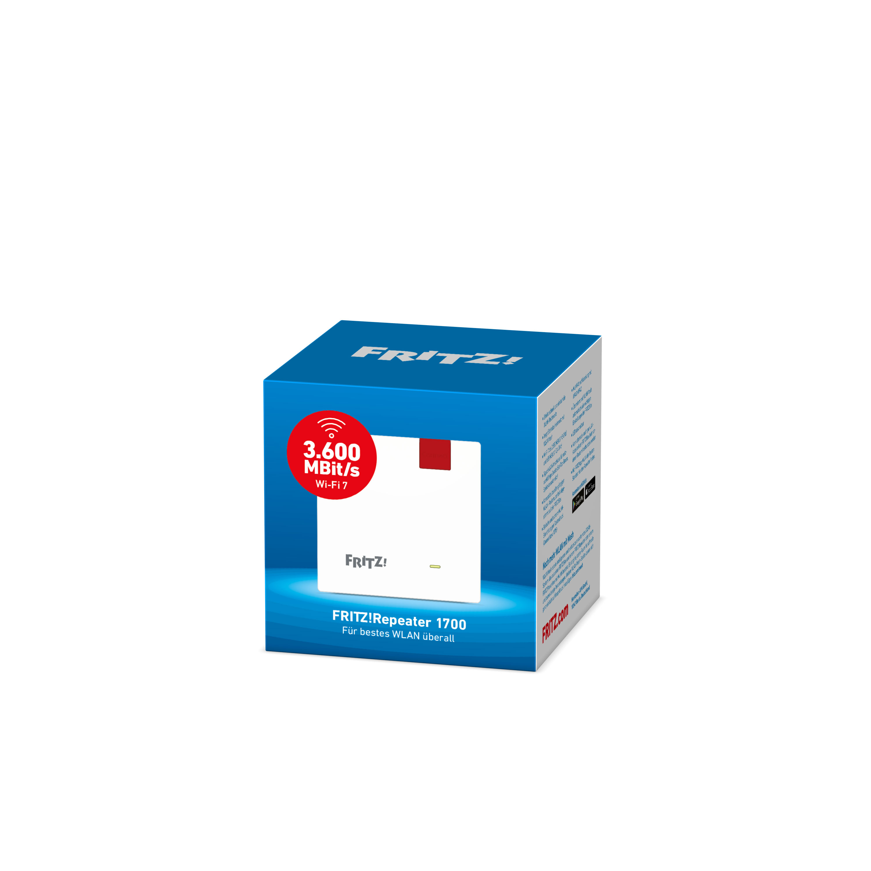 FRITZ! Repeater 1700 Wi-Fi 7 WLAN-Verstärker - Repeater - WLAN, Ansicht 3