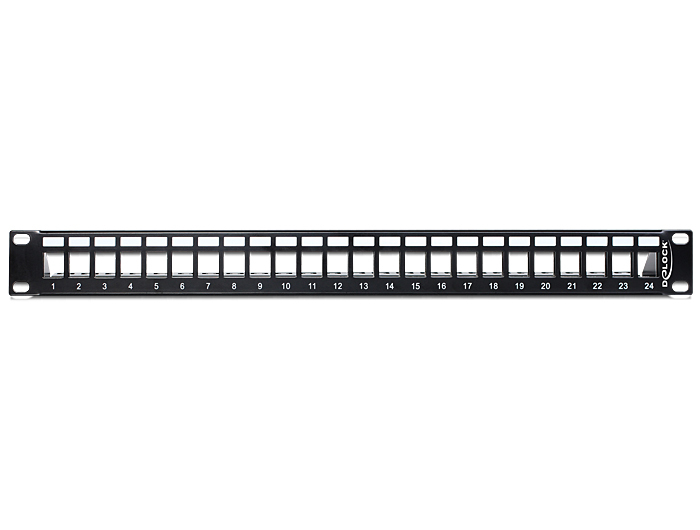 Delock Keystone Patch Panel - Patch Panel - Schwarz - 1U - 48.3 cm (19), Ansicht 3