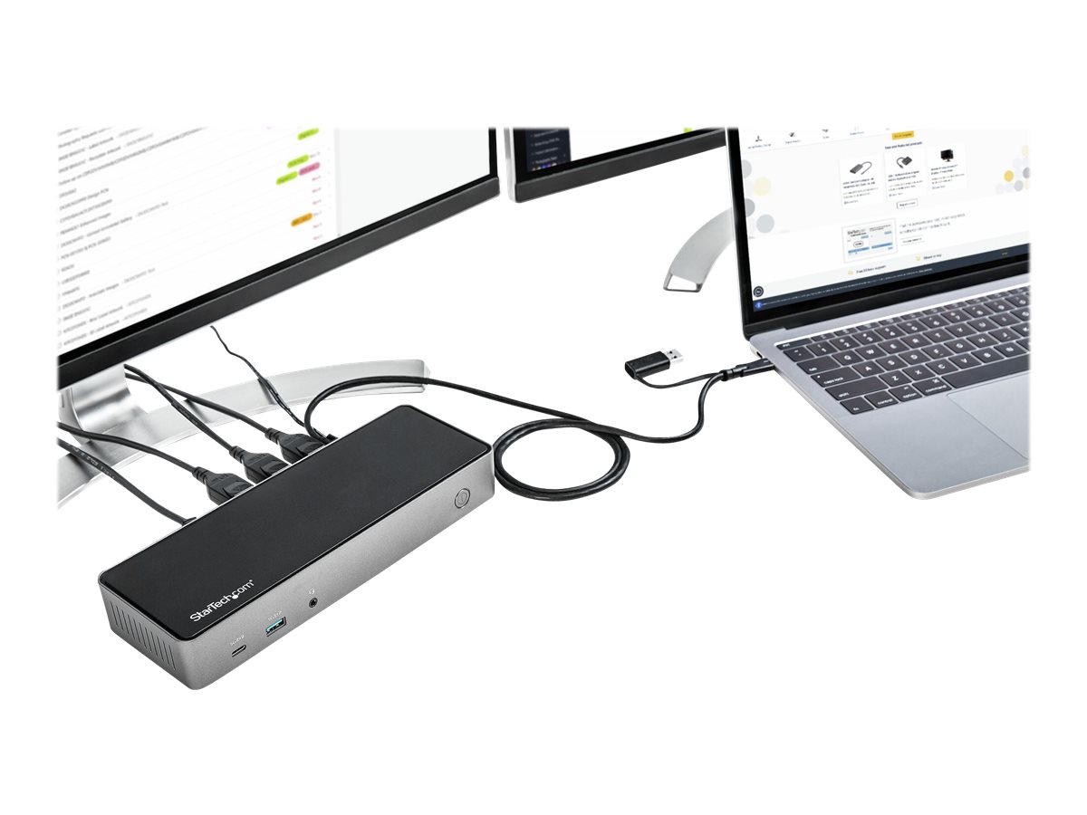 StarTech.com USB-C USB-A Dock,Hybrid Triple Monitor