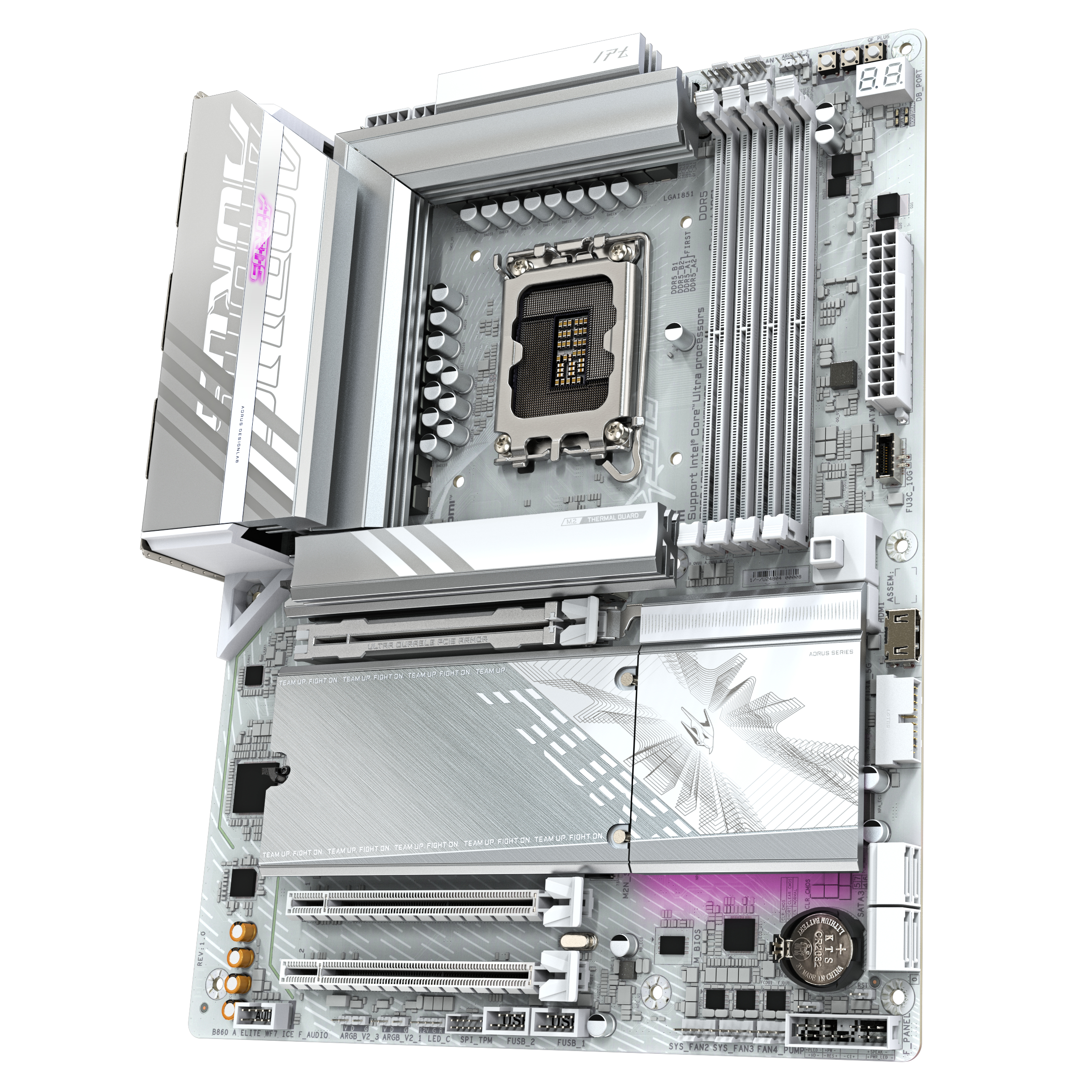Gigabyte AORUS B860 ELITE WIFI7 ICE - Motherboard - ATX - LGA1851-Sockel - B860 Chipsatz, Ansicht 4