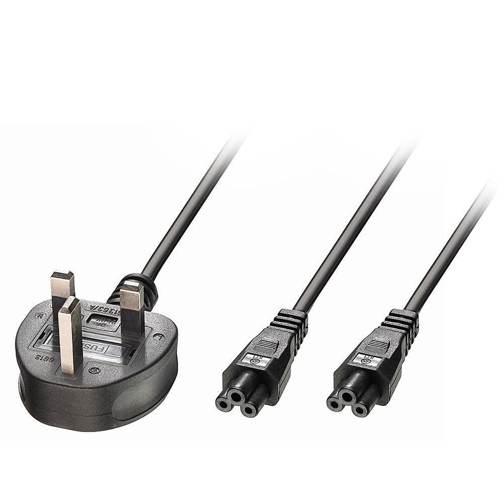 Lindy 30428 - 25 m - Netzstecker Typ G - 2 x C5-Kupplung - H03VVH2-F