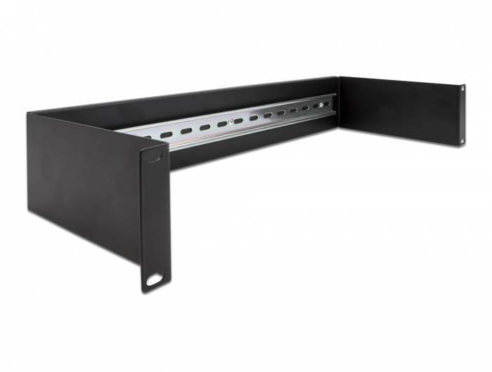 Delock DIN Schienenpanel - Rack montierbar - Schwarz - 1U - 48.3 cm (19), Ansicht 2