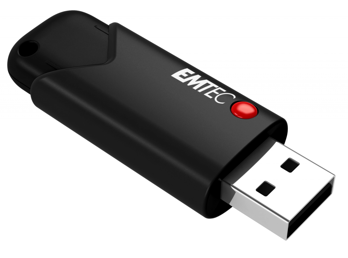 EMTEC B120 Click Secure - 256 GB - USB Typ-A - 3.2 Gen 2 (3.1 Gen 2) - Dia - Schwarz